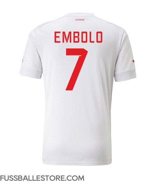 Günstige Schweiz Breel Embolo #7 Auswärtstrikot WM 2022 Kurzarm